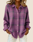 Helvano | Kariertes Damen-Pullover mit Kragen