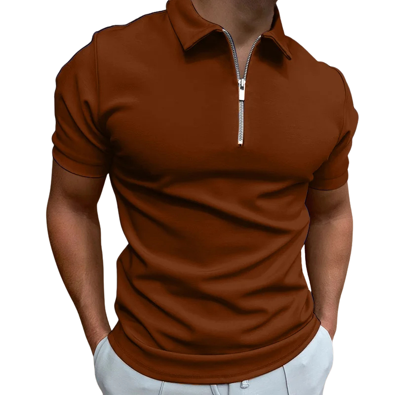 Helvano | Modernes Herren-Poloshirt mit kurzem Zip