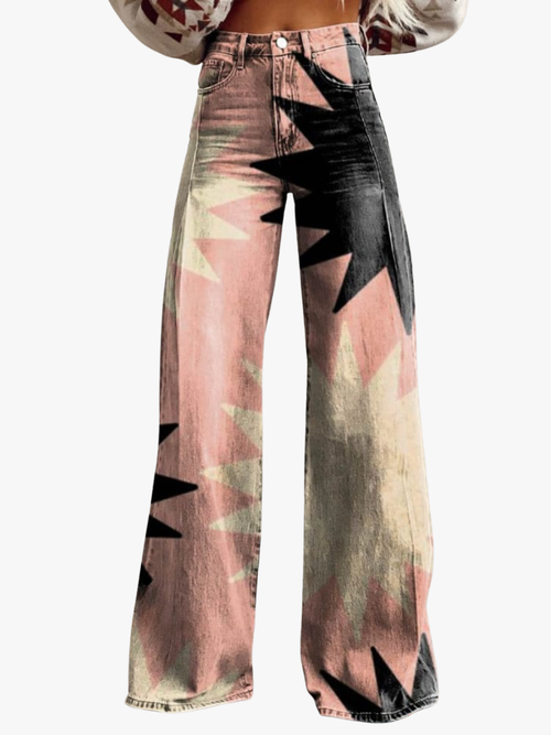 Helvano | Boho Vintage Hose für Damen in Rosa