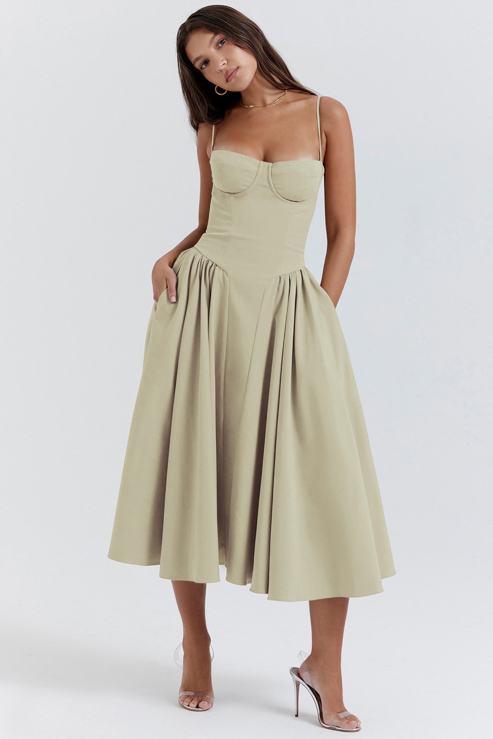 Helvano | Korsett-Midikleid für Damen