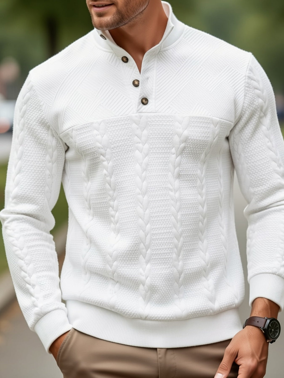 Helvano | Strickpullover mit Stehkragen für Herren