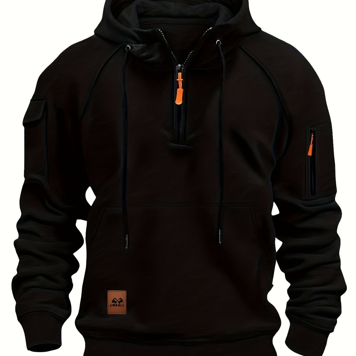 Helvano | Utility-Hoodie mit Kurzreissverschluss für Herren