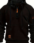 Helvano | Utility-Hoodie mit Kurzreissverschluss für Herren