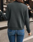 Helvano | Damen Rippstrick-Jacke mit Reissverschluss