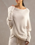 Helvano | Asymmetrisch drapierter Pullover für Damen