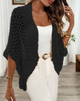Helvano | Offene Damen-Strickjacke mit Fledermausärmeln