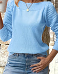 Helvano | Damen Strickpullover mit Ajour-Ärmeln