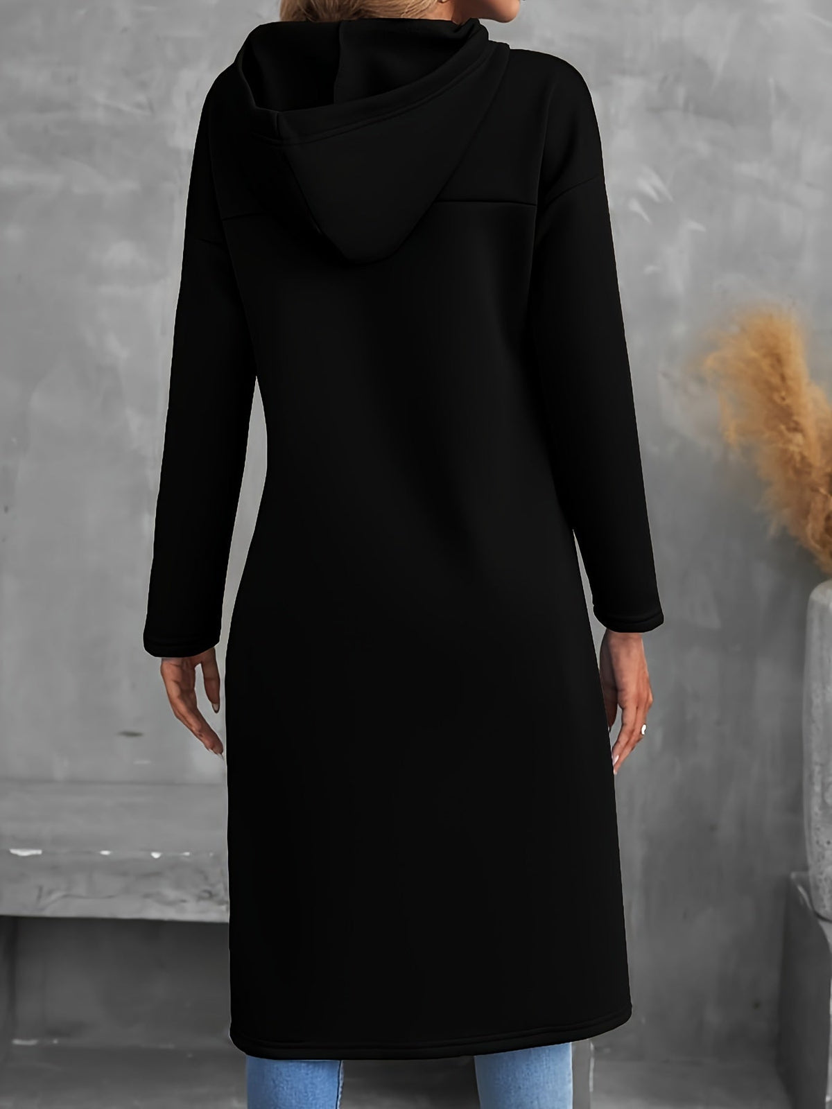 Helvano | Damen High-Low Hoodie mit Kordelzug