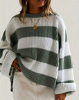 Helvano | Lockerer Colorblock-Strickpullover für Damen