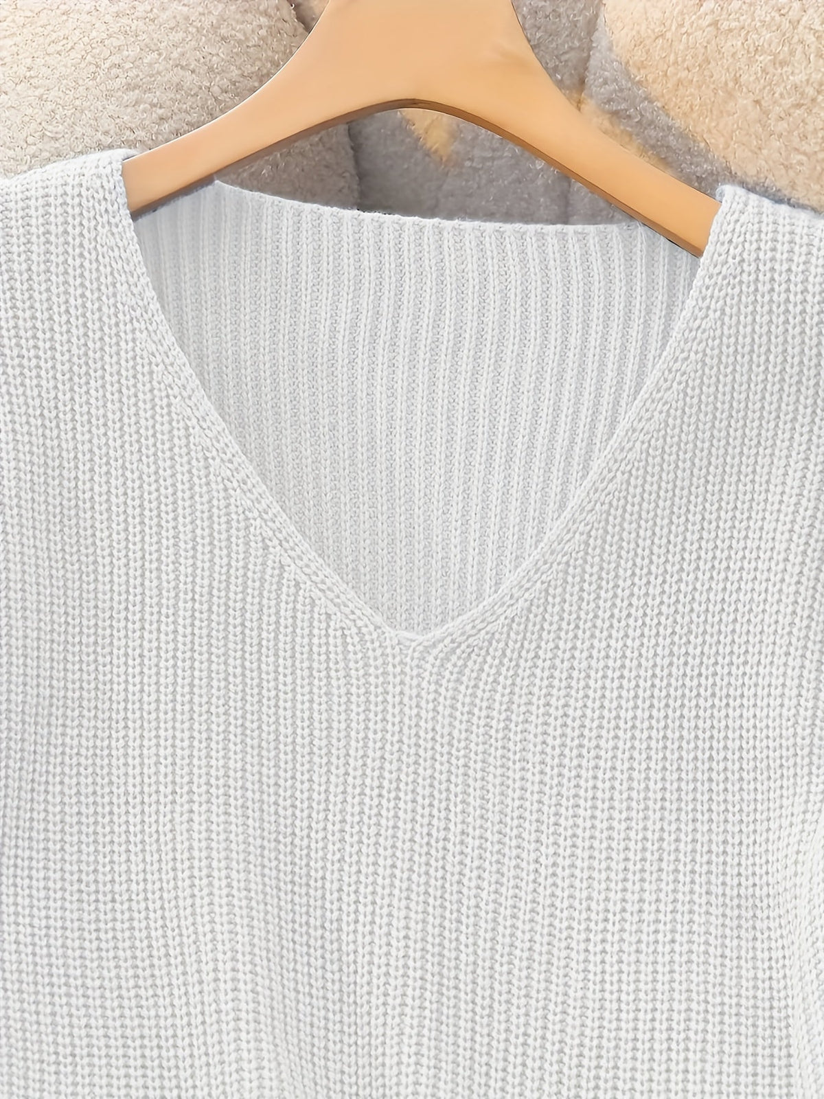 Helvano | Rippstrick-Pullover mit V-Ausschnitt