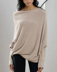 Helvano | Asymmetrisch drapierter Pullover für Damen