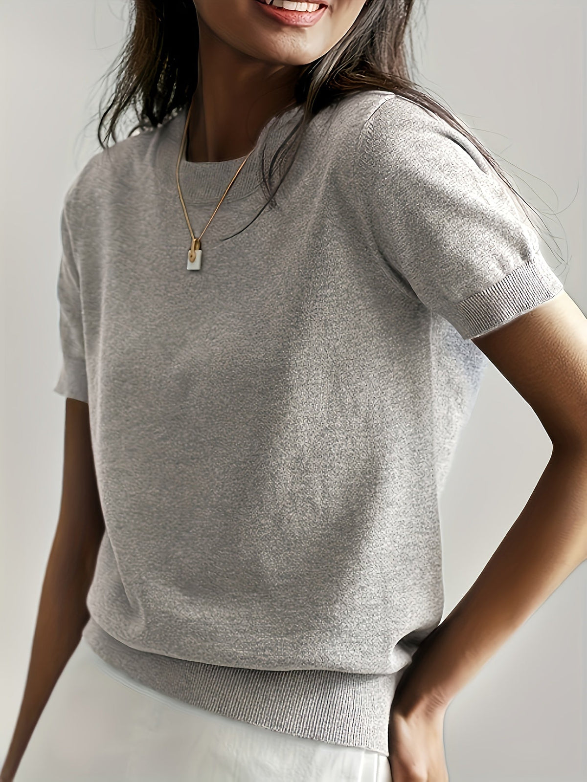 Helvano | Feinstrick-Kurzarmpullover für Damen