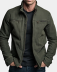 Helvano | Vintage Zip-Jacke für Herren in Grün