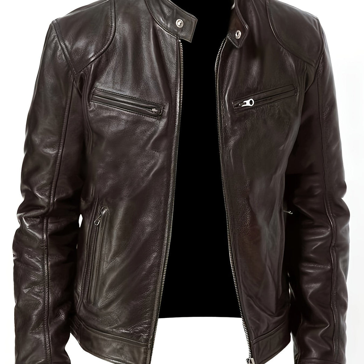 Helvano | Moto-Jacke mit Stehkragen für Herren