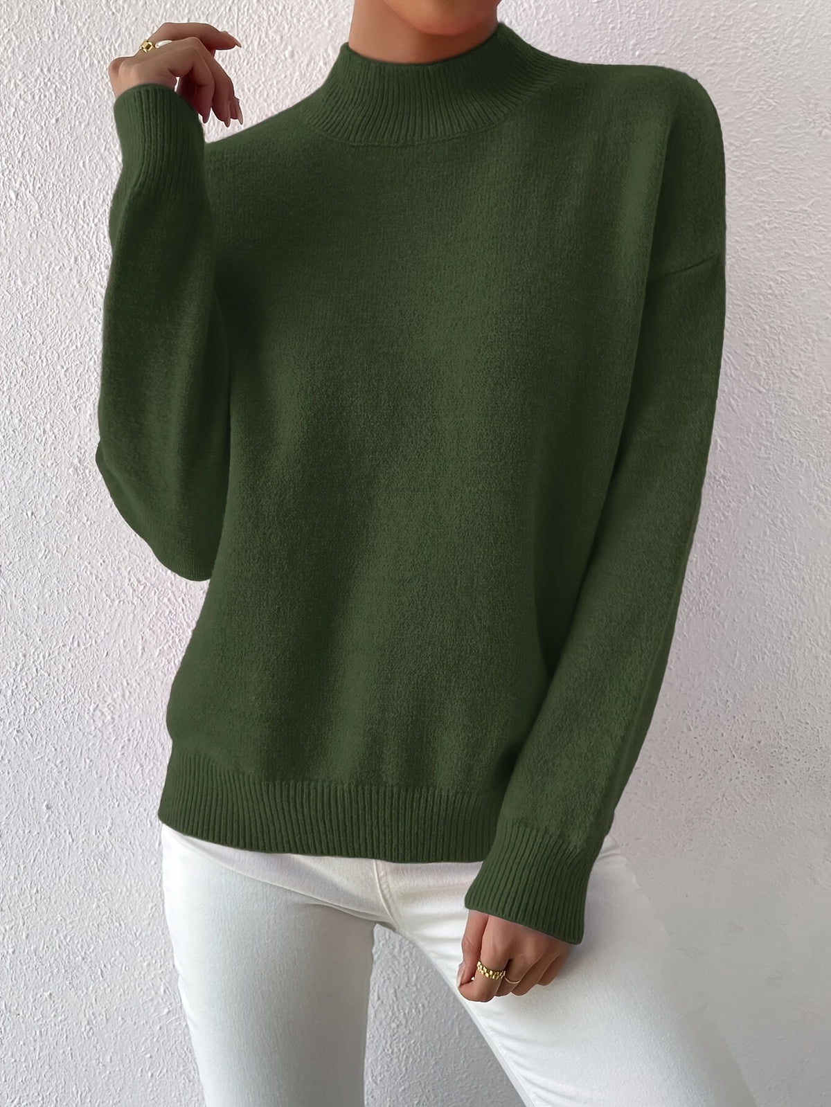 Helvano | Strickpullover mit Stehkragen für Damen