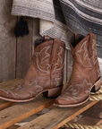 Helvano | Bestickte Cowboy-Stiefeletten aus Leder für Damen