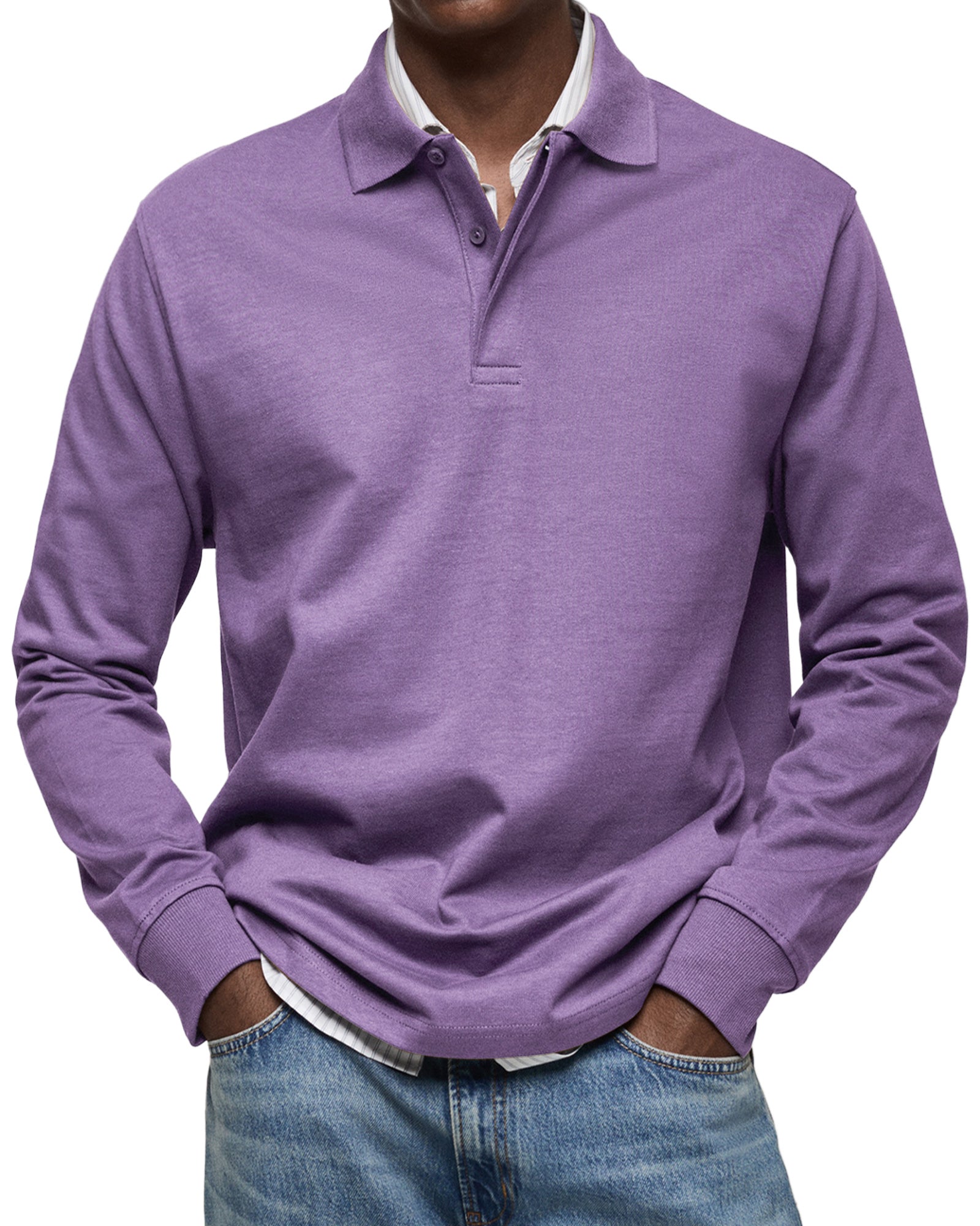 Helvano | Langarm-Poloshirt für Herren