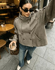 Helvano | Hahnentritt-Jacke mit Stehkragen für Damen