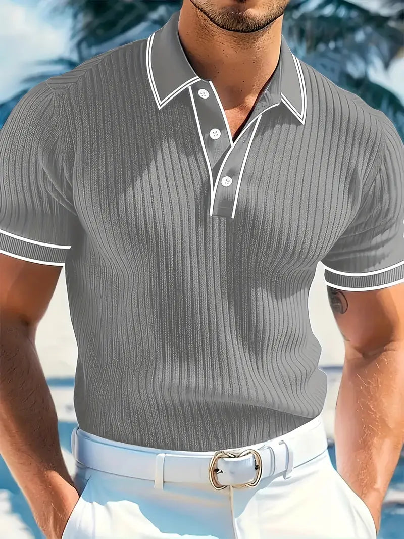 Helvano | Herren T-Shirt mit Struktur