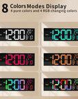Helvano | RGB Digitaluhr mit Fernbedienung, 16 Zoll