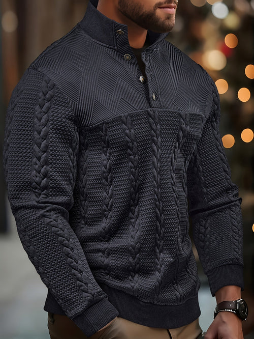Helvano | Strickpullover mit Stehkragen für Herren