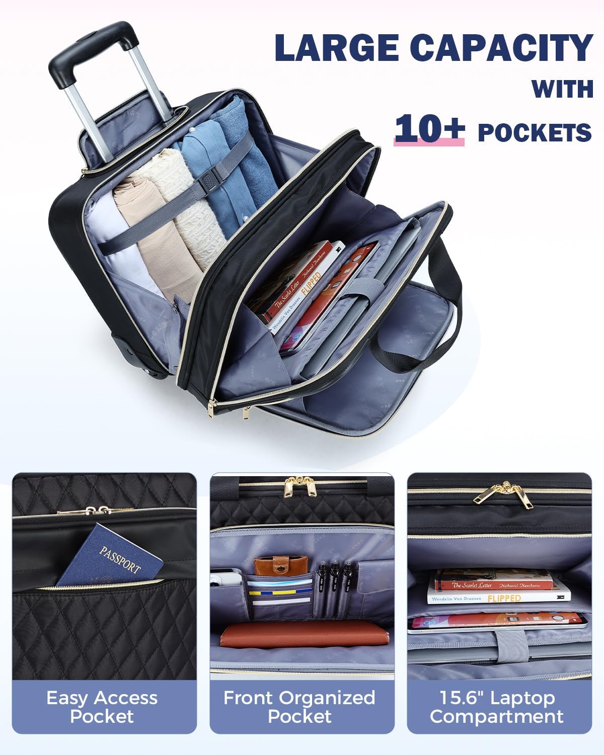 Helvano | Laptop-Trolley 15,6" mit Handgepäck-Grösse