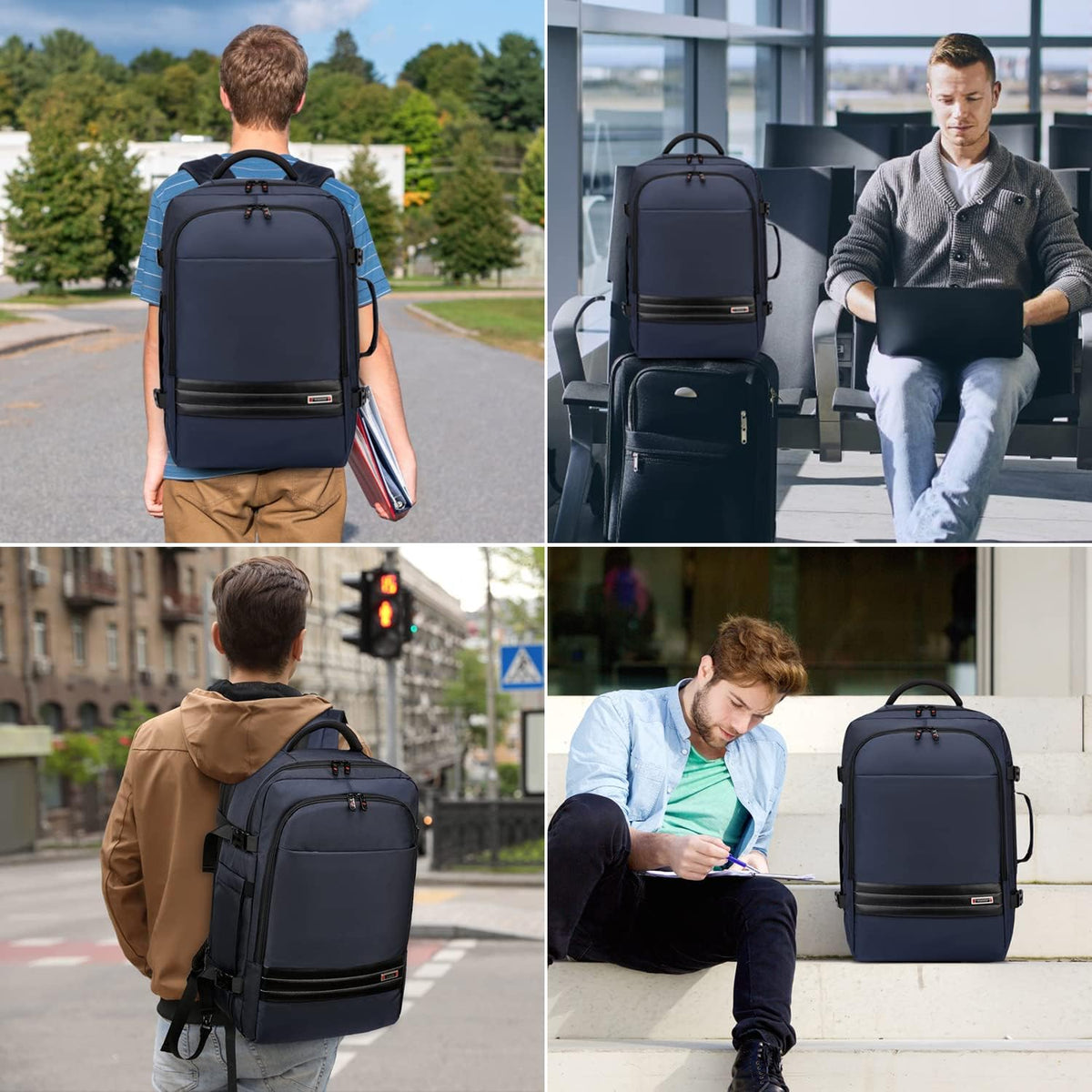 Helvano | Erweiterbarer Reiserucksack mit Laptopfach