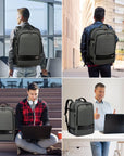Helvano | Erweiterbarer Reiserucksack mit Laptopfach