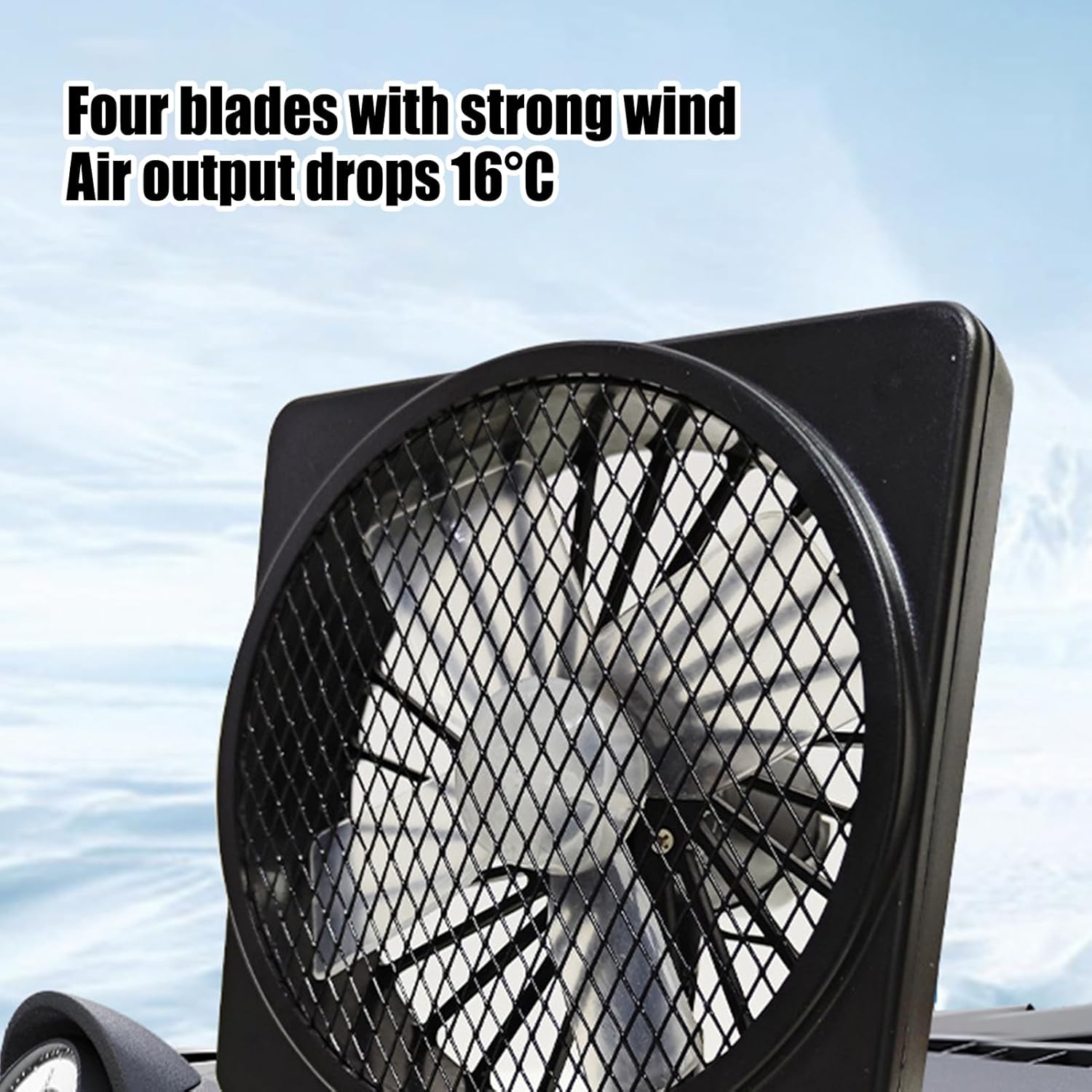 Helvano | 12V USB Auto-Ventilator mit 360°-Rotation