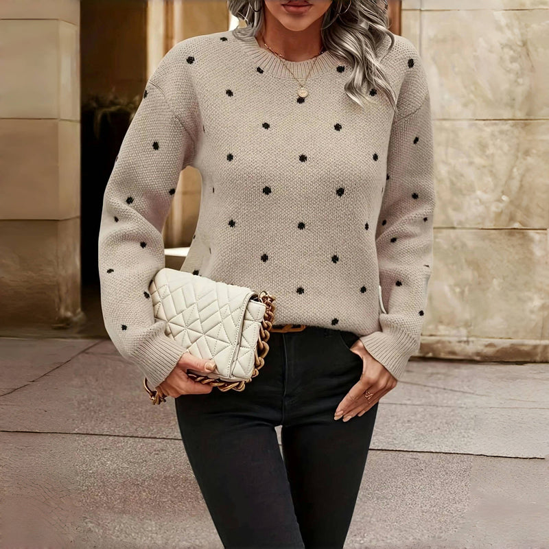 Helvano | Damen-Strickpullover mit Punkten