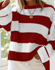 Helvano | Lockerer Colorblock-Strickpullover für Damen