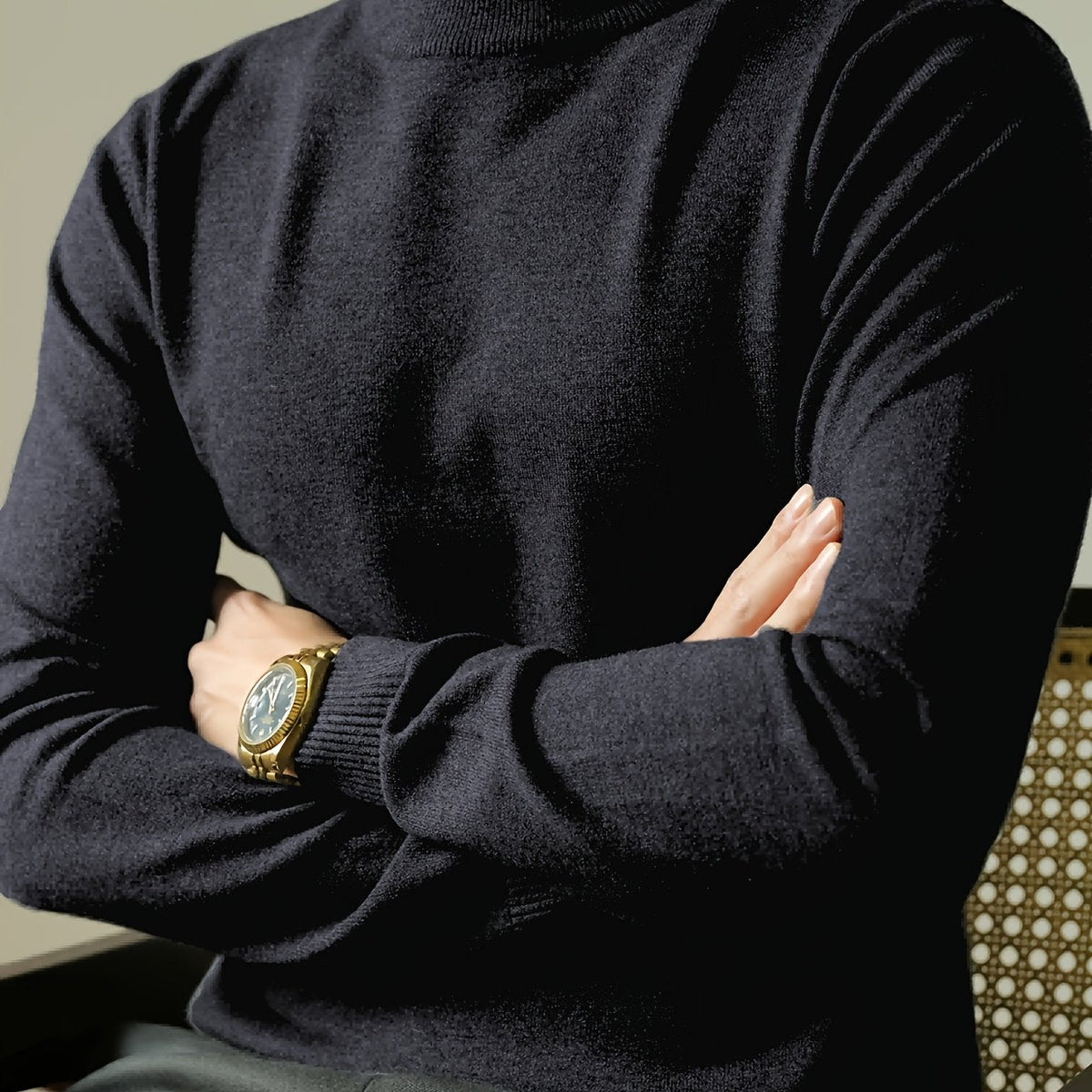 Helvano | Strickpullover mit Stehkragen für Herren