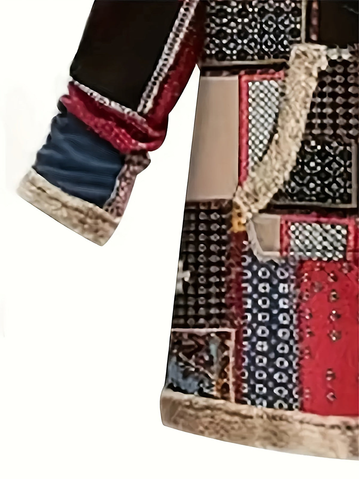 Helvano | Patchwork-Jacke mit Kapuze für Damen