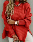 Helvano | Strukturierter High-Low-Pullover für Damen