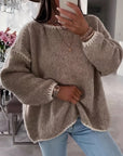 Helvano | Damen Strickpullover mit U-Boot-Ausschnitt