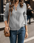 Helvano | Damen Rippstrick-Jacke mit Reissverschluss