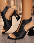Helvano | Geflochtene Sandalen mit Absatz für Damen