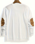 Helvano | Strukturierter Herren-Pullover mit Ellbogen-Patches