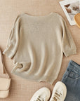 Helvano | Lockerer Lochstrick-Pullover für Damen