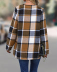 Helvano | Drapierte karierte Jacke für Damen