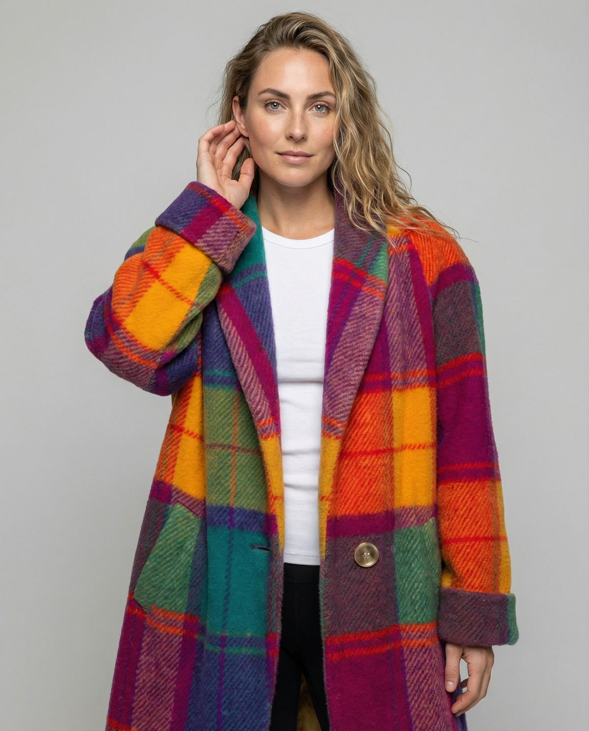 Helvano | Oversized Karierte Damenjacke