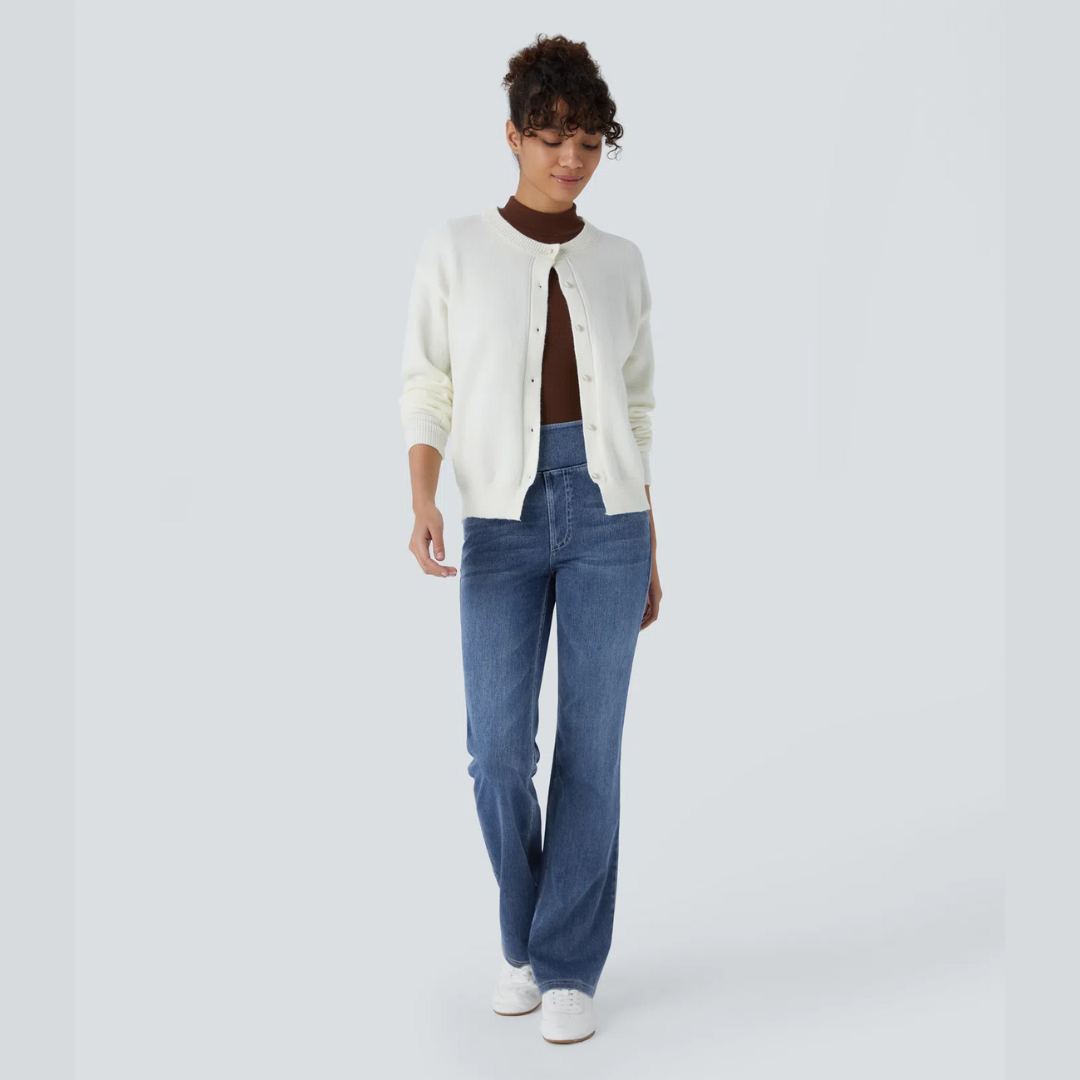Helvano | Bootcut-Jeans mit hohem Bund für Damen