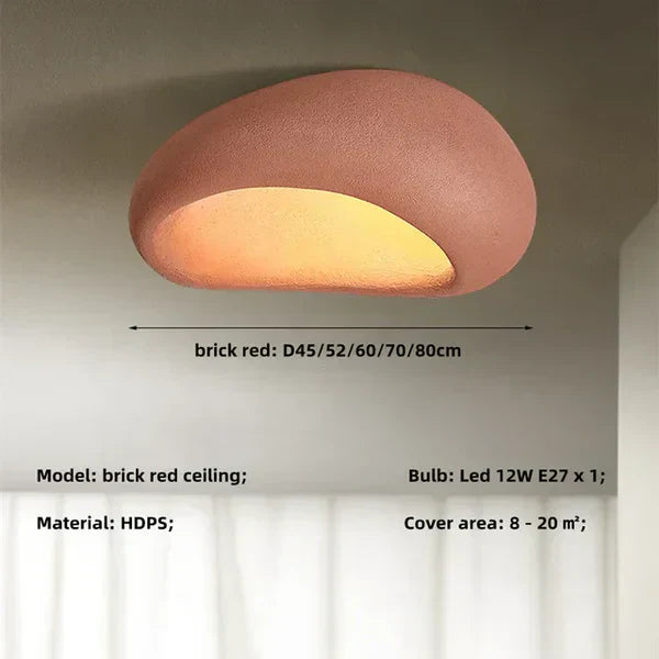 Helvano | Wabi-Sabi Deckenleuchte in Steinoptik
