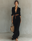 Helvano | Maxikleid mit Gürtel für Damen