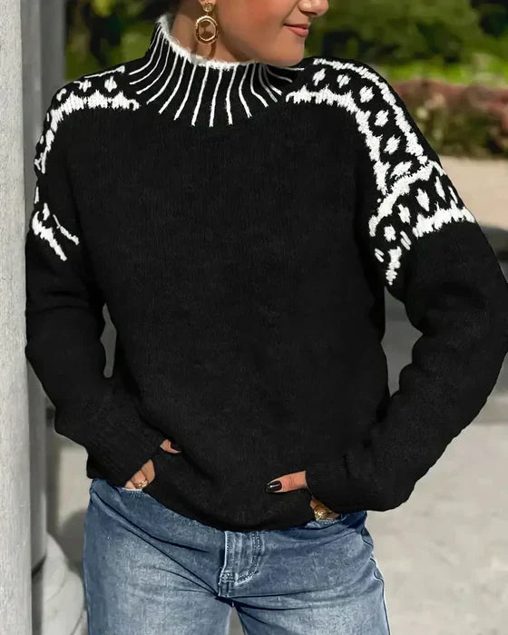 Helvano | Gemusterter Strickpullover für Damen