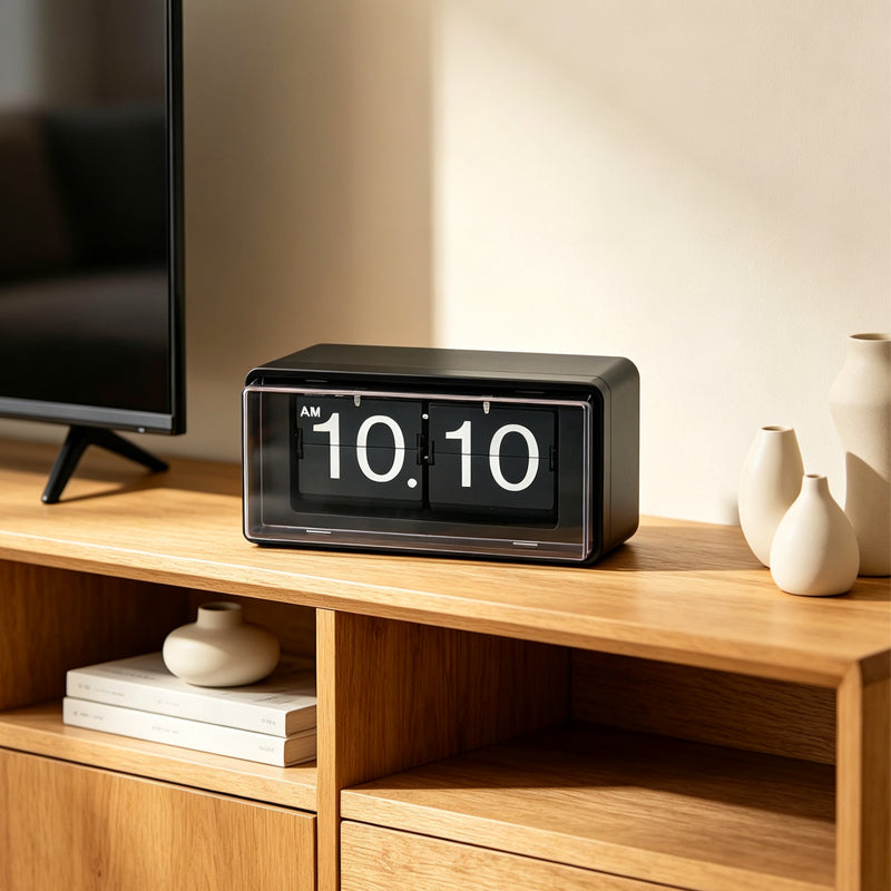Helvano | Flip Clock im Retro-Stil mit automatischer Anzeige