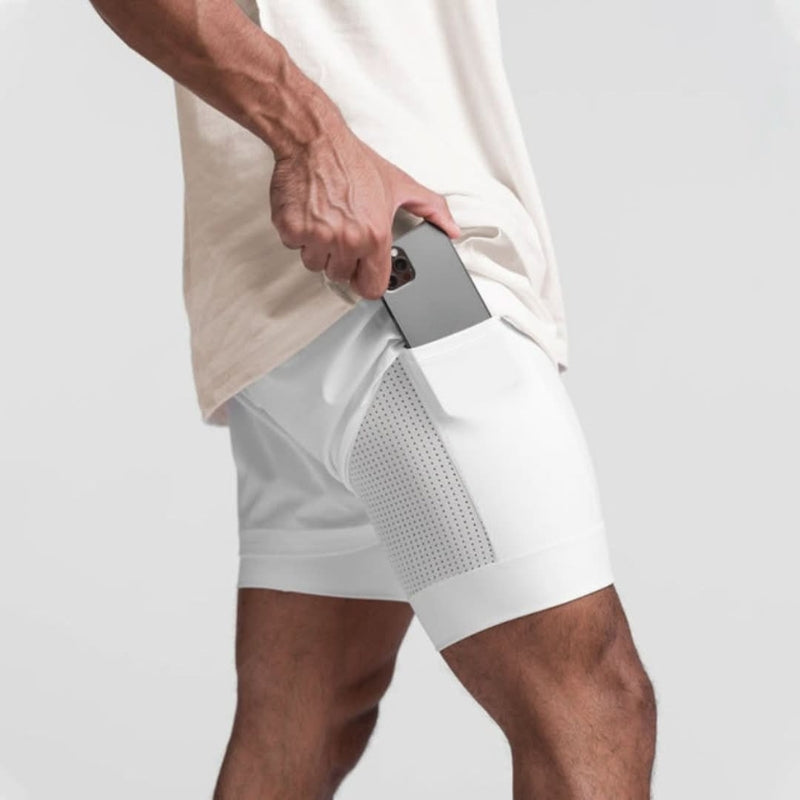 Helvano | 2-in-1 Sportshorts mit Innenhose für Herren