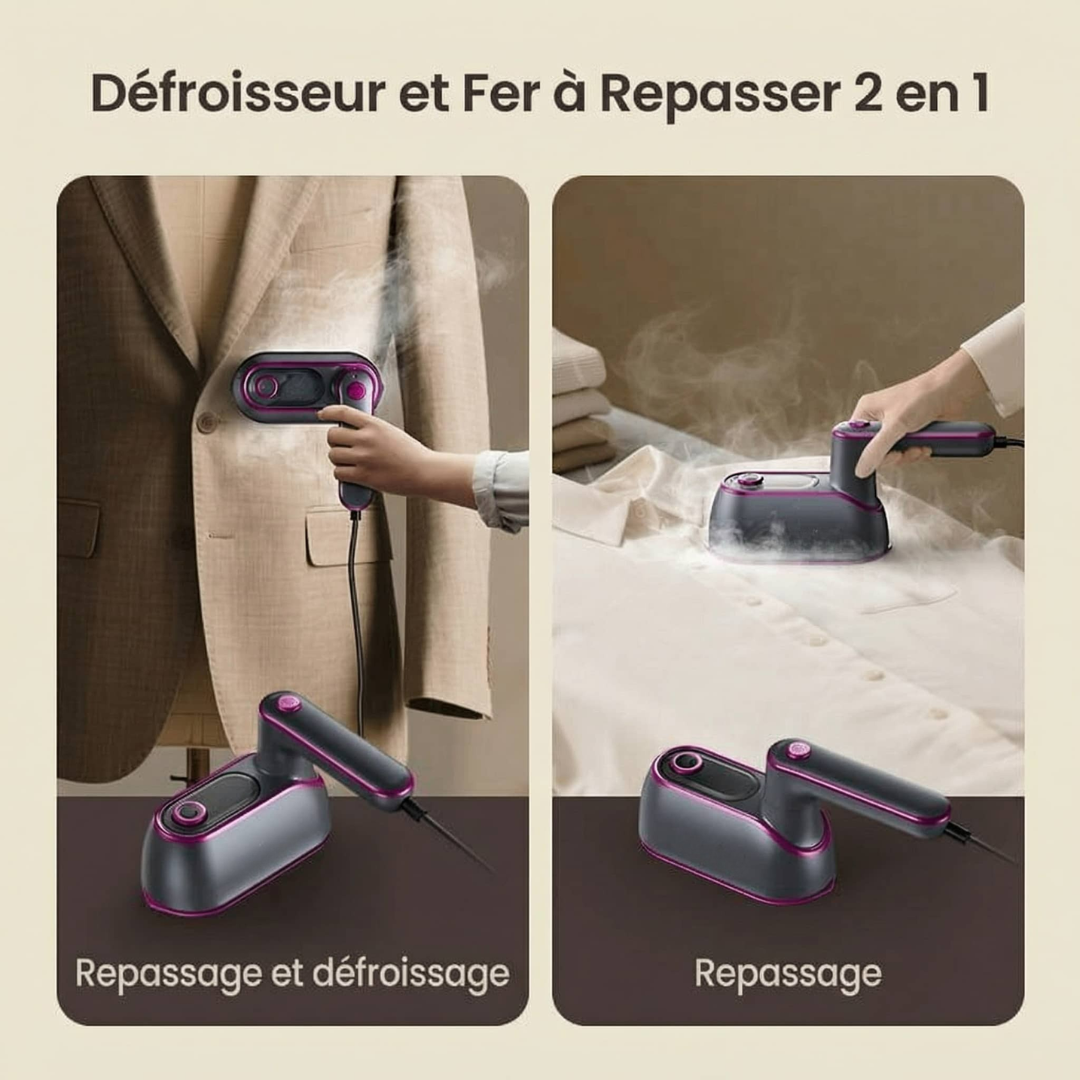Helvano | Tragbares 2-in-1 Dampfbügeleisen