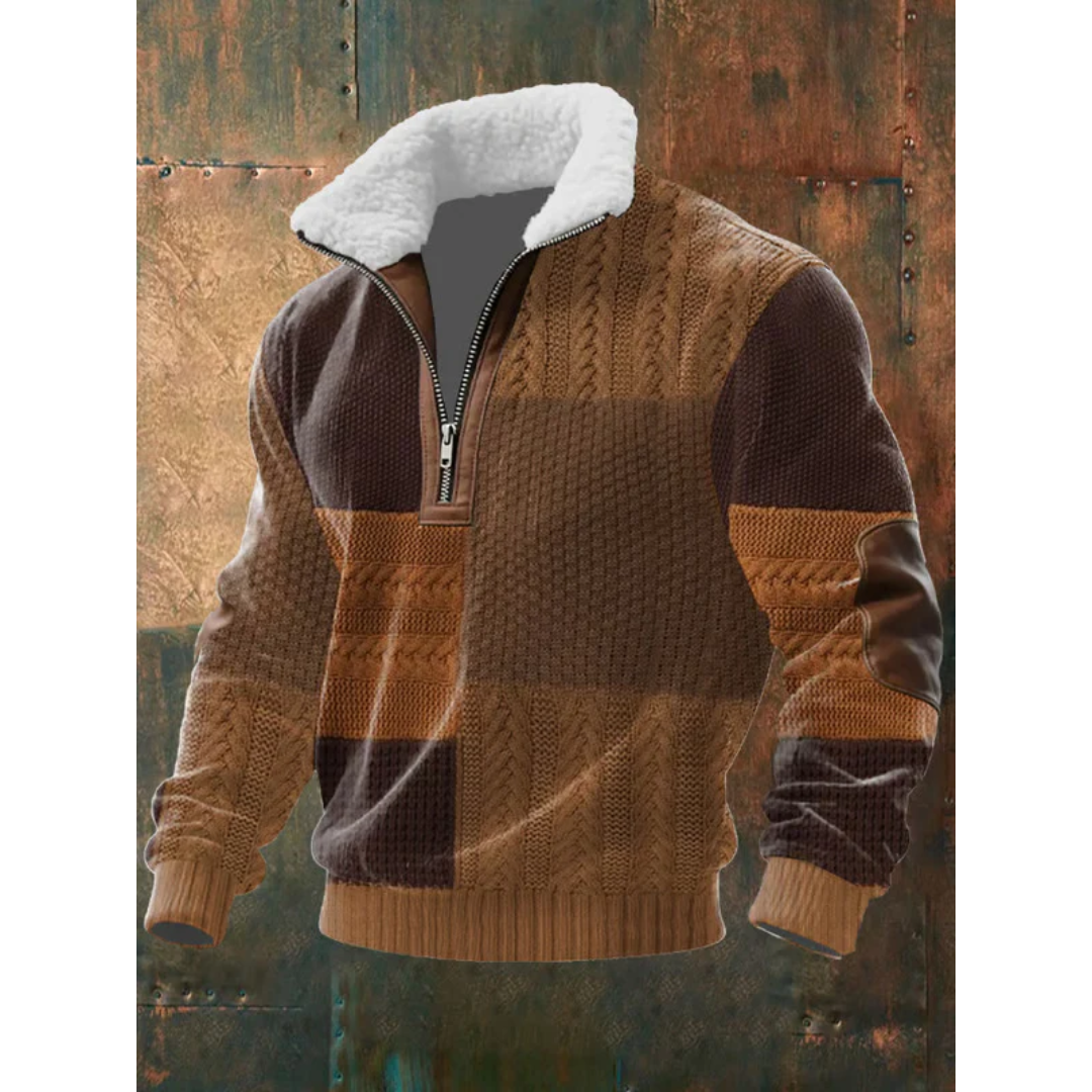 Helvano | Fleece-Pullover mit Stehkragen für Herren
