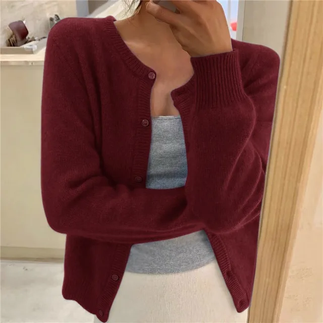 Helvano | Weiche Strickjacke mit Knöpfen für Damen